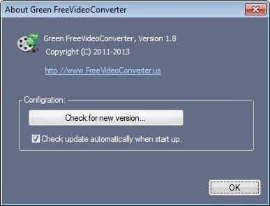 Green Free Video Converter — kuvakaappaus 6